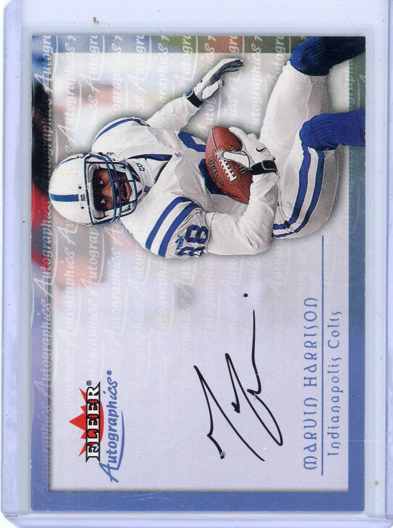 Marvin Harrison 2000 Fleer Autographics autograph