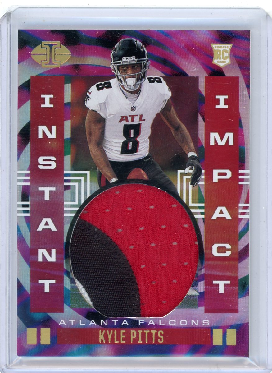 Kyle Pitts 2021 Panini Illusions Instant Impact jersey relic rookie card #'d 01/25
