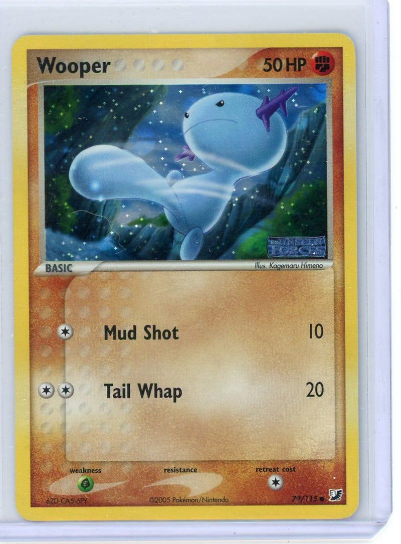 Wooper 2005 Pokemon EX Unseen Forces Reverse holo 79/115