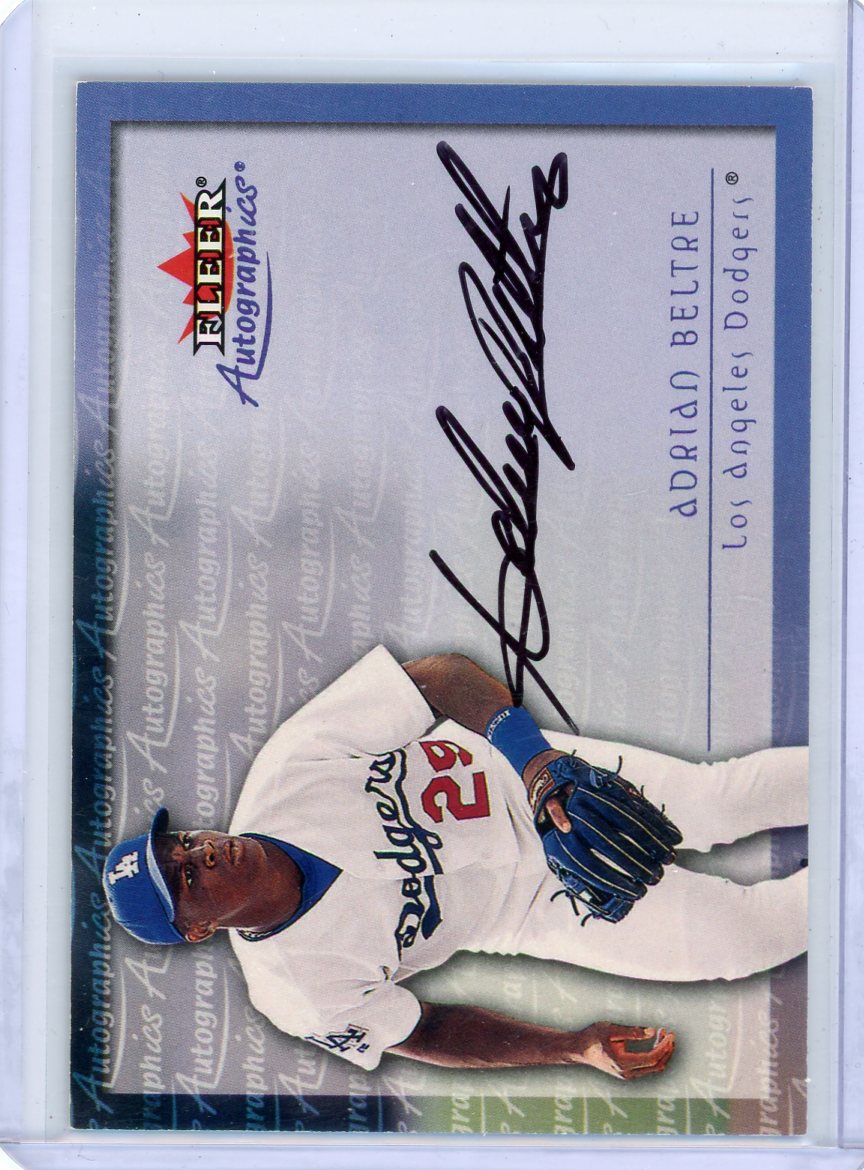 Adrian Beltre 2000 Fleer Autographics autograph