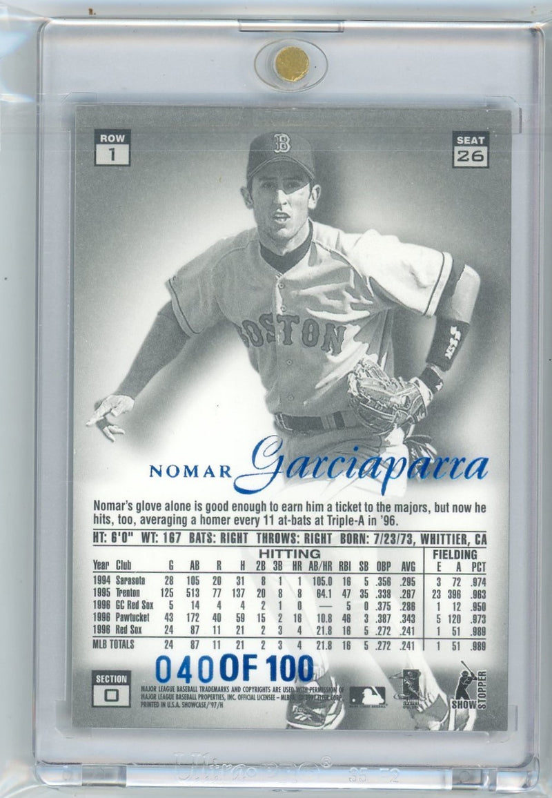 Nomar Garciaparra 1997 Flair Showcase Legacy Collection Row 1 