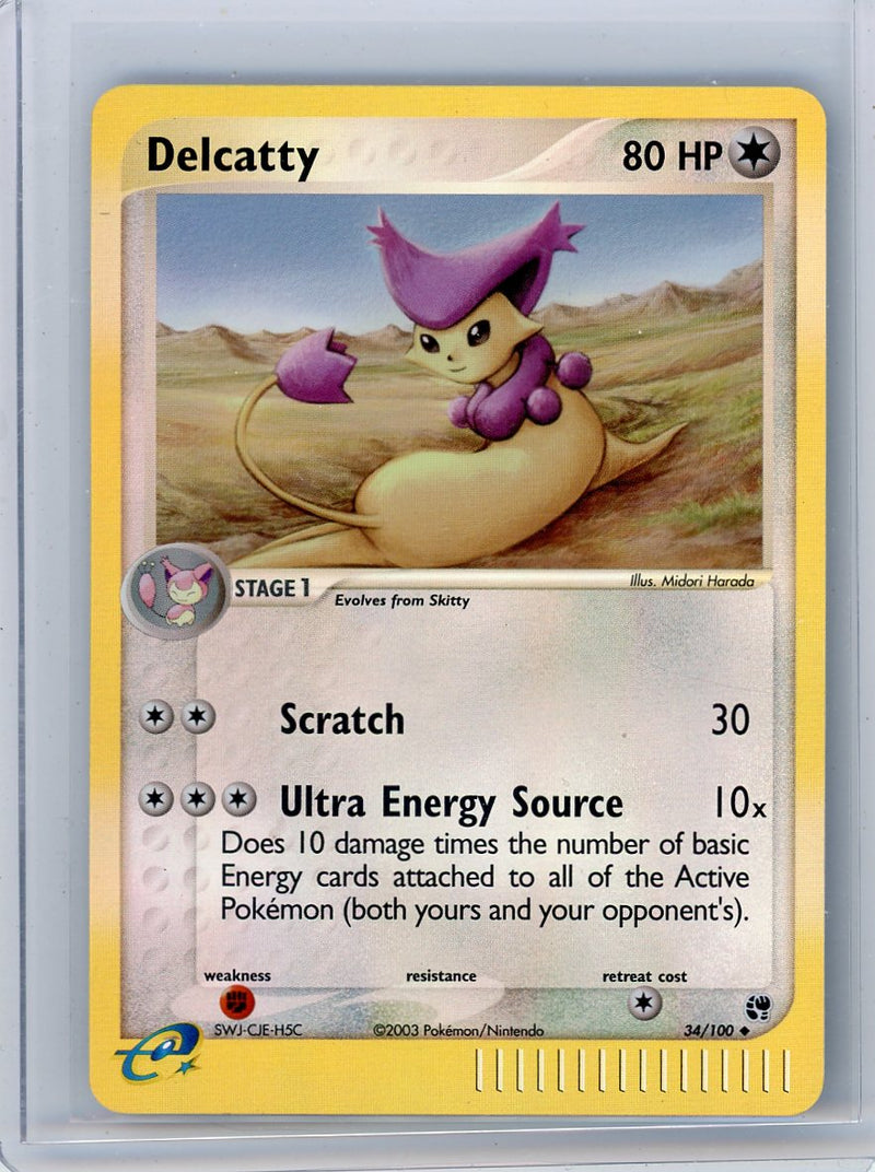 Delcatty 2003 Pokémon Sandstorm reverse holo 34/100