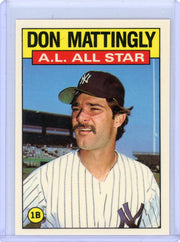 Don Mattingly 1986 Topps Tiffany A.L All Star