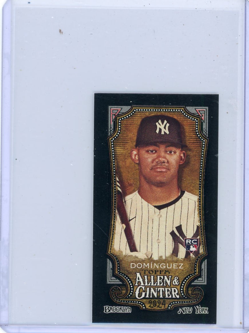 Jasson Dominguez 2024 Topps Allen & Ginter mini black border rookie card