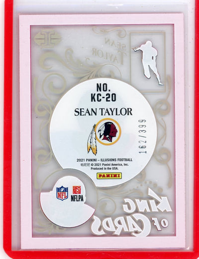 Sean Taylor 2021 Panini Illusions King of Cards red #'d 162/399