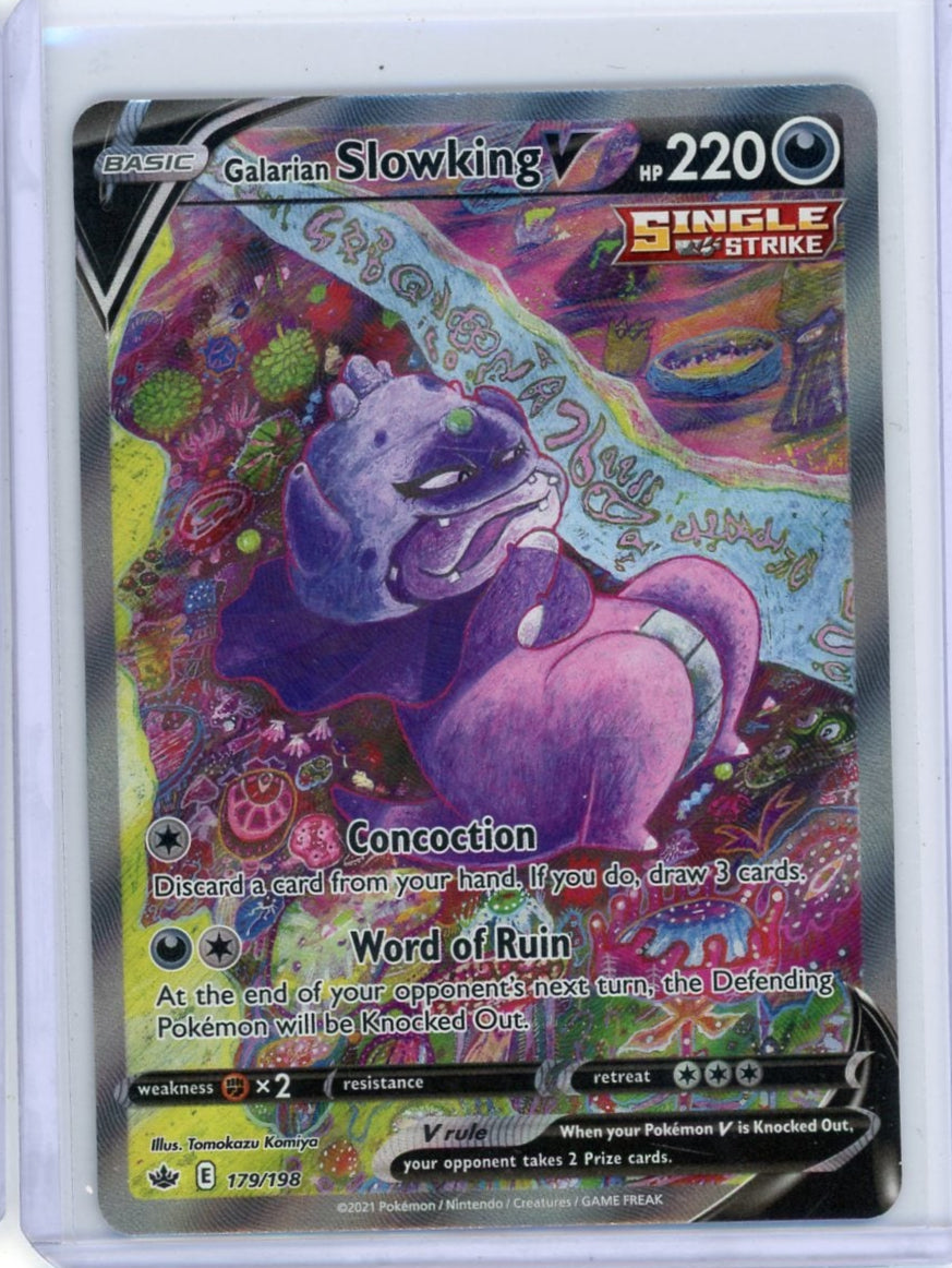 Galarian Slowking V Pokémon Chilling Reign Alternate Full-Art #179/198