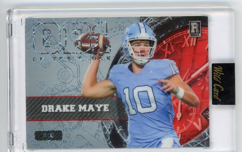 Drake Maye 2023 Wild Card QB On the Clock rookie card 