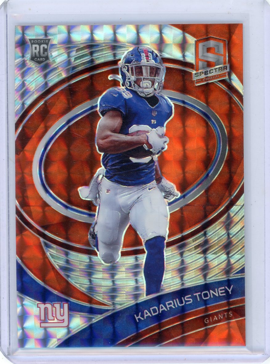 Kadarius Toney 2021 Panini Spectra neon orange prizm rookie card #'d 11/15