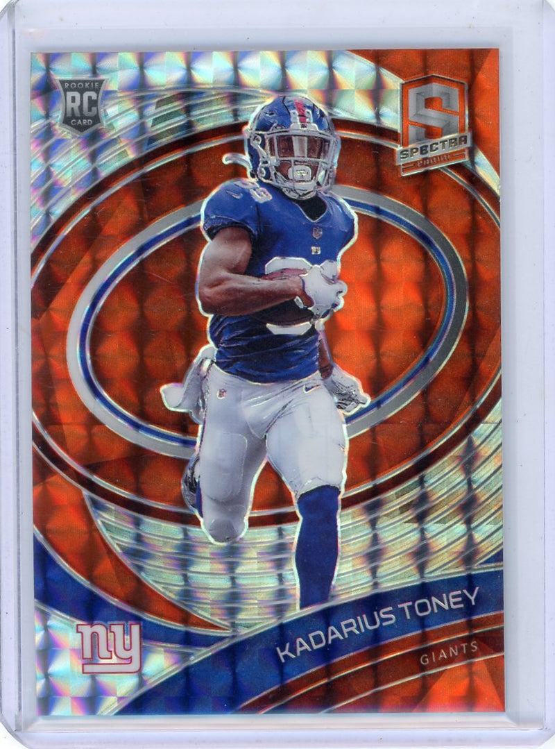 Kadarius Toney 2021 Panini Spectra neon orange prizm rookie card 