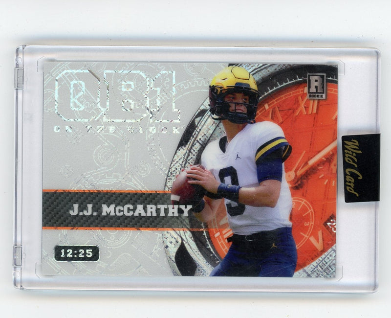 JJ McCarthy 2023 Wild Card QB On the Clock rookie card 