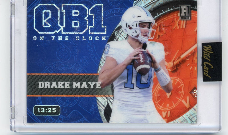 Drake Maye 2023 Wild Card QB On the Clock rookie card 