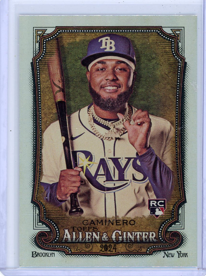 Junior Caminero 2024 Topps Allen & Ginter Hot Box foil rookie card