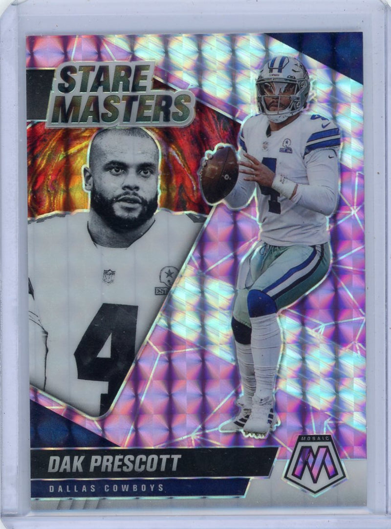 Dak Prescott 2021 Panini Mosaic Stare Masters pink mosaic prizm 