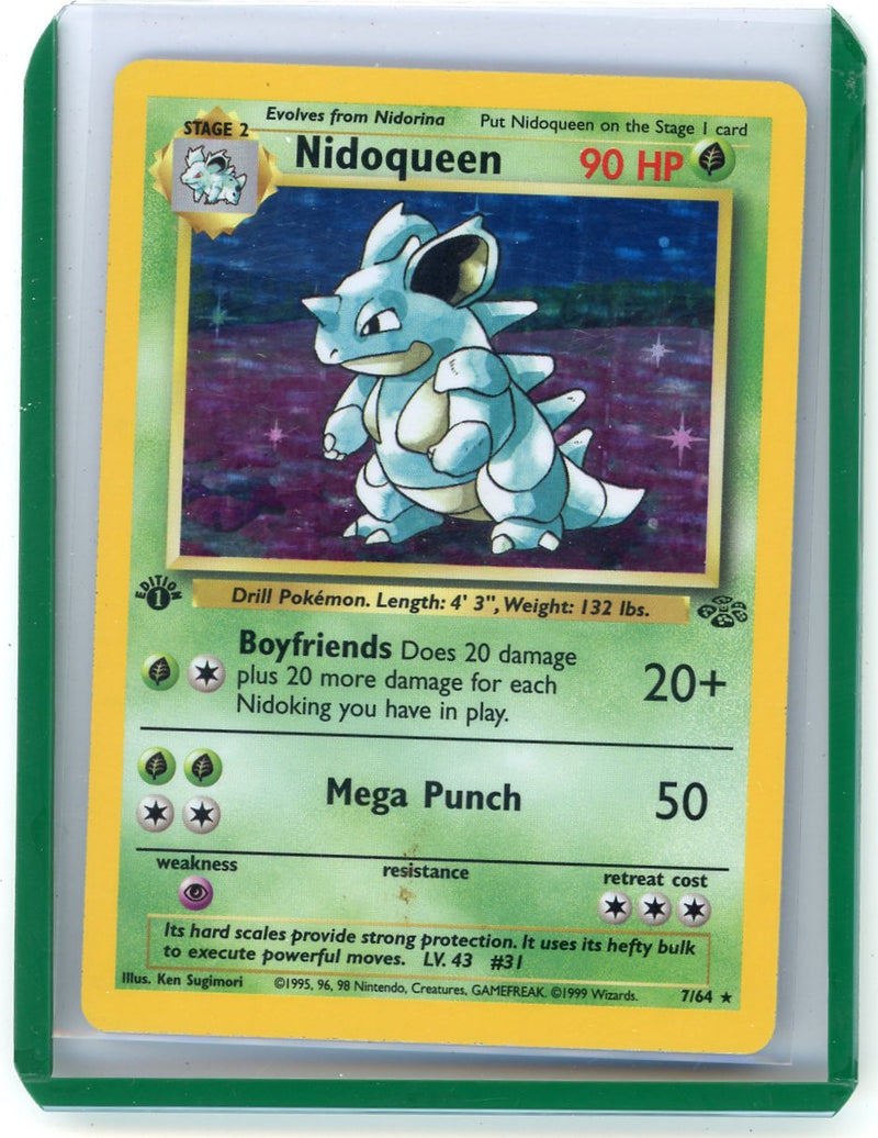 Nidoqueen 1999 Pokemon Jungle 1st Edition rare holo 7/64