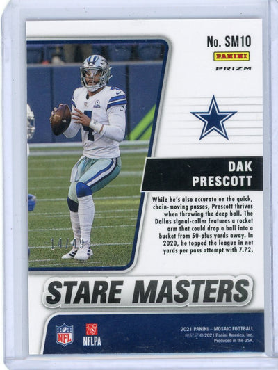 Dak Prescott 2021 Panini Mosaic Stare Masters pink mosaic prizm #'d 14/49