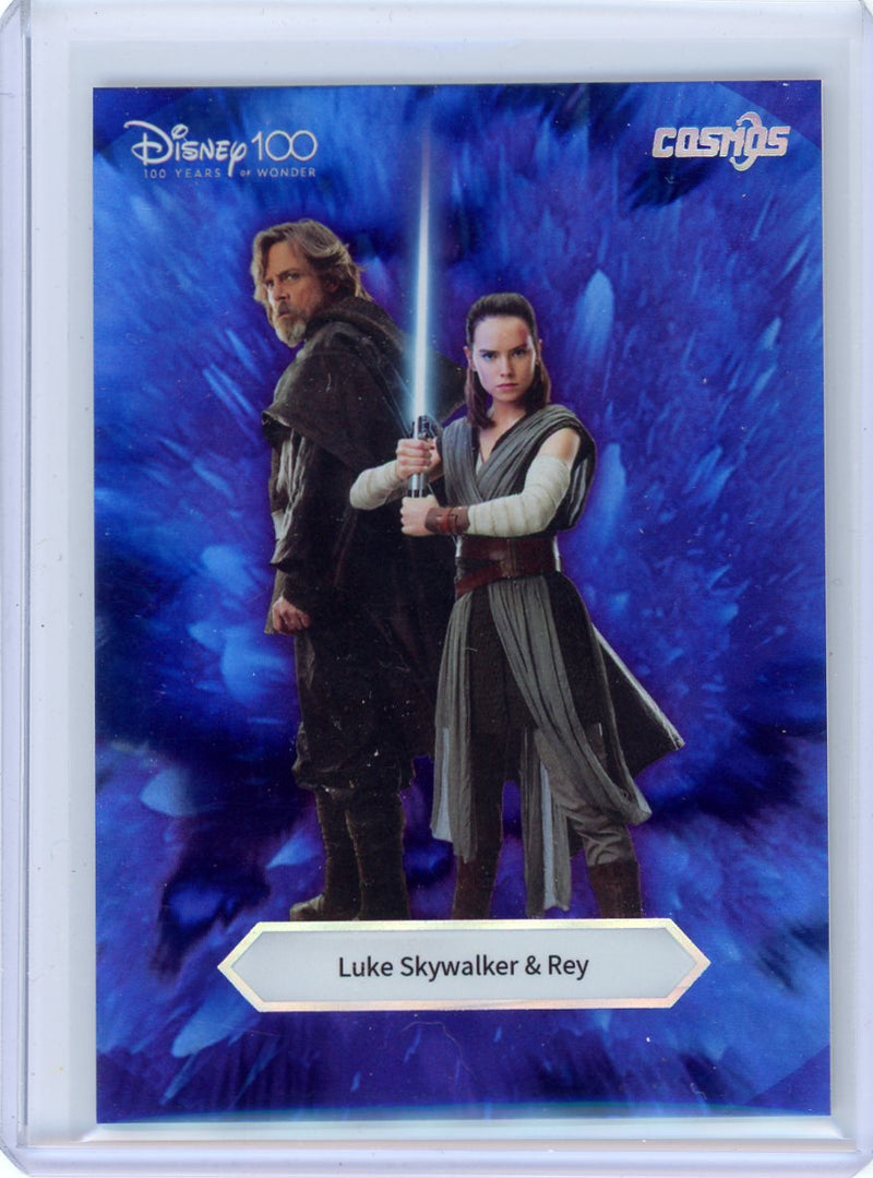 Luke Skywalker & Rey 2023 Kakawow Cosmos Disney100 All-Star Spirit blue