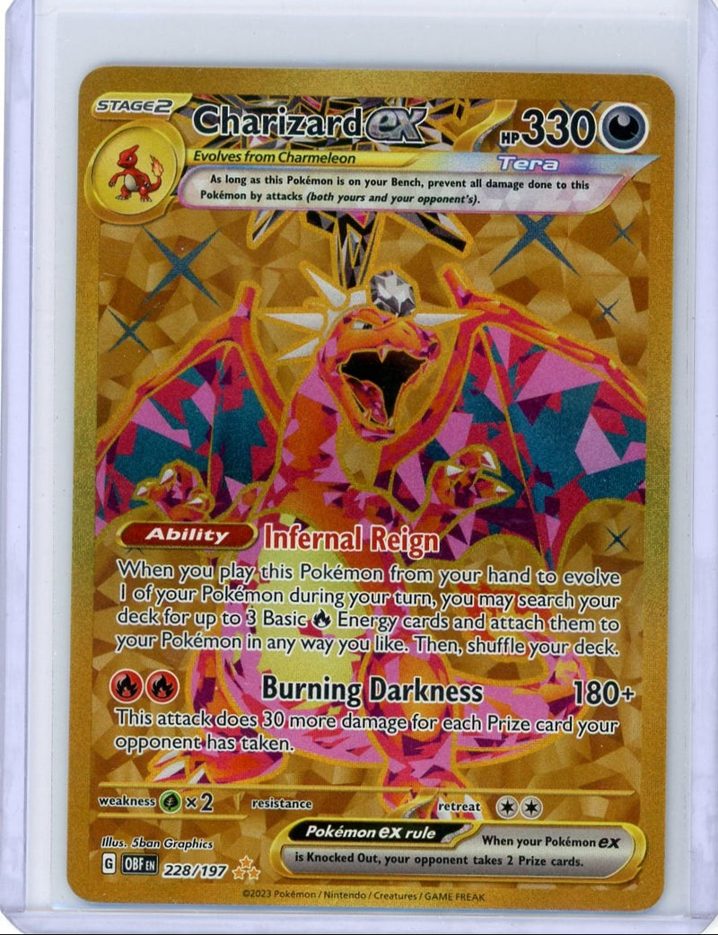 Charizard ex Pokémon Obsidian Flames Gold Hyper Rare 
