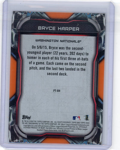 Bryce Harper 2018 Topps High Tek Portraitek Orange #'d 12/25