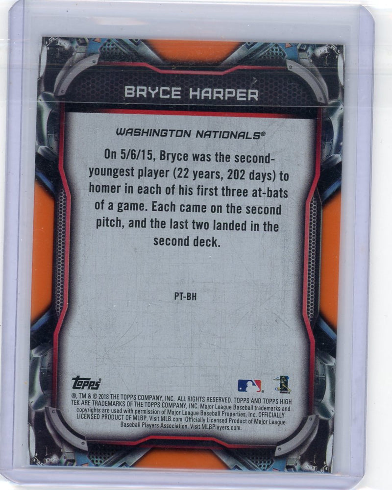 Bryce Harper 2018 Topps High Tek Portraitek Orange 