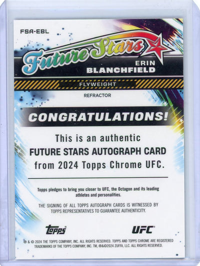 Erin Blanchfield 2024 Topps Chrome UFC Future Stars autograph #'d 032/150