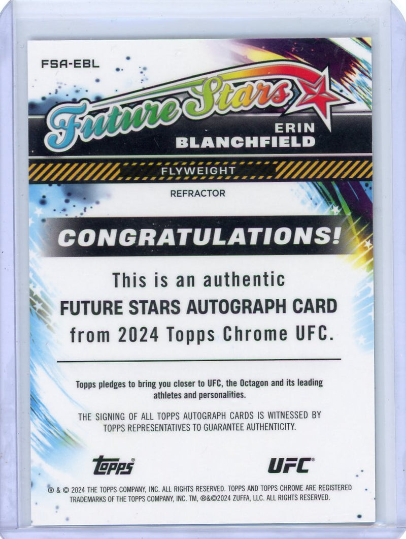 Erin Blanchfield 2024 Topps Chrome UFC Future Stars autograph 