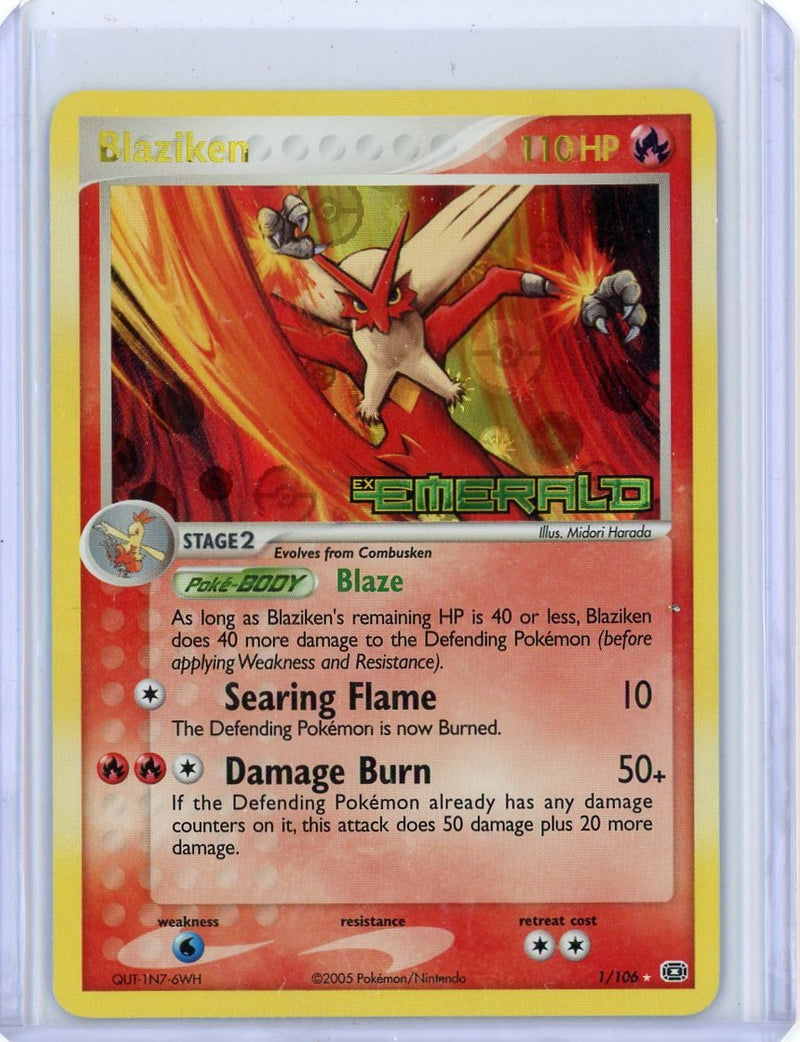 Blaziken 2005 Pokemon EX Emerald rare holo 1/106