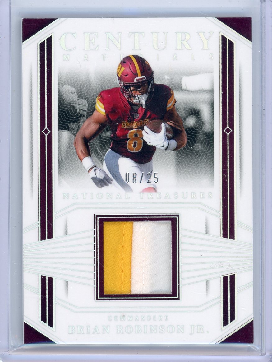 Brian Robinson Jr. 2023 Panini National Treasures Century Materials relic #'d 08/25