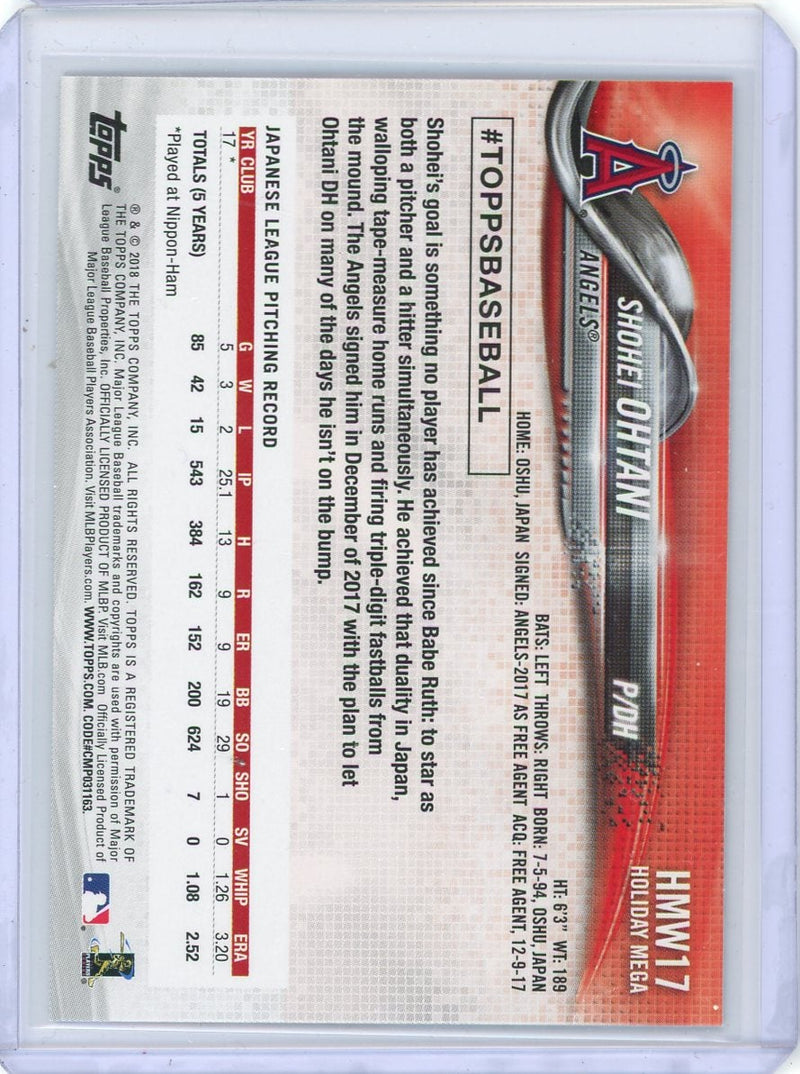 Shohei Ohtani 2018 Topps Holiday Rookie 