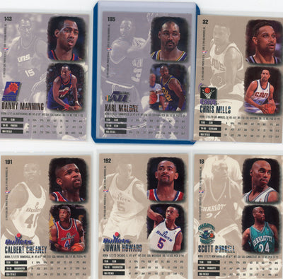 1995 Fleer Gold Medallion Embossed NBA 21-card lot (stars & commons)