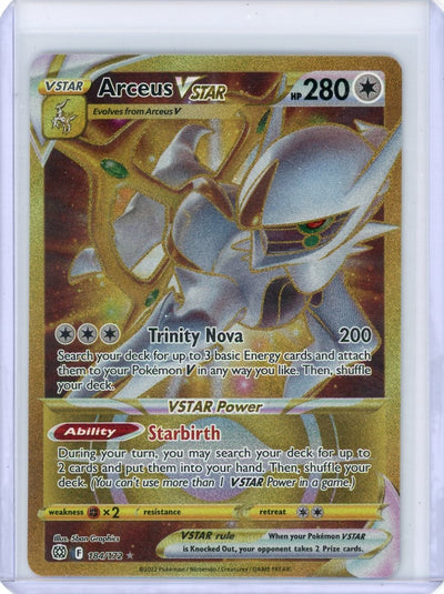 Arceus Vstar Pokémon Brilliant Stars Gold Secret Rare #184/172