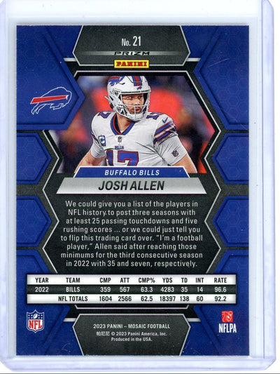 Josh Allen 2023 Panini Mosaic Red Sparkle SP