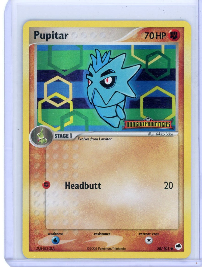 Pupitar 2006 Pokemon EX Dragon Frontiers holo 58/101