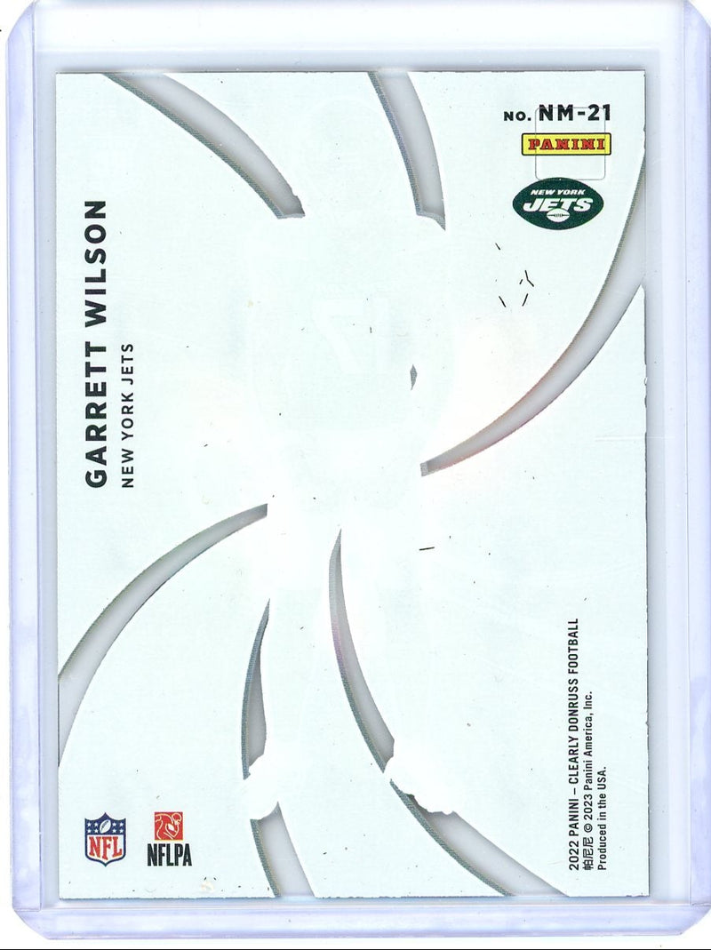Garrett Wilson 2022 Panini Donruss Clearly Night Moves SSP