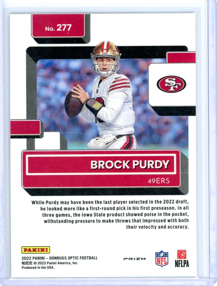 Brock Purdy 2022 Panini Donruss Optic Rated Rookie Holo