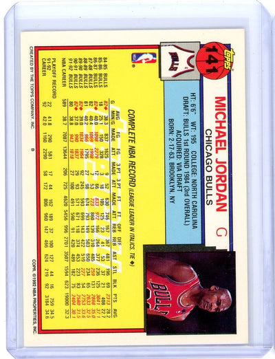Michael Jordan 1992-93 Topps Gold #141