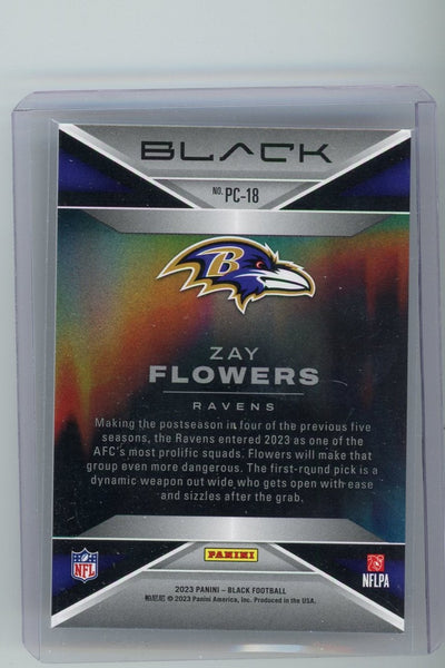 Zay Flowers 2023 Panini Black Prolific rookie card