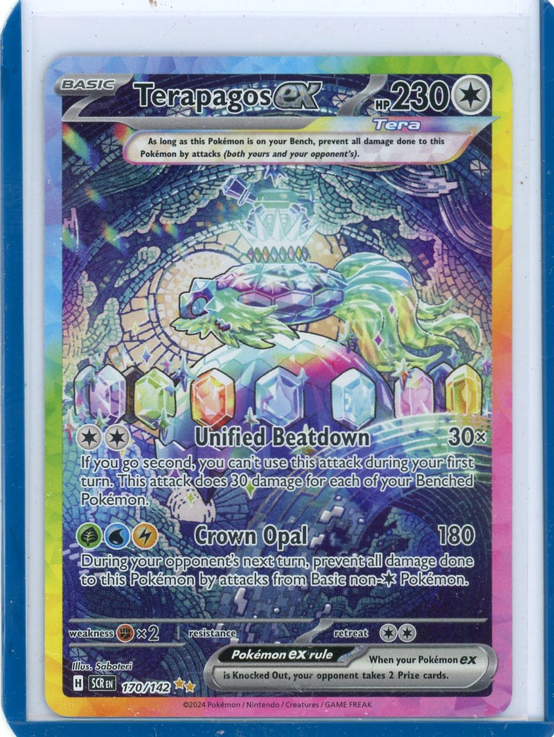 Terapagos ex 2024 Pokemon Stellar Crown Special Illustration Rare holo 