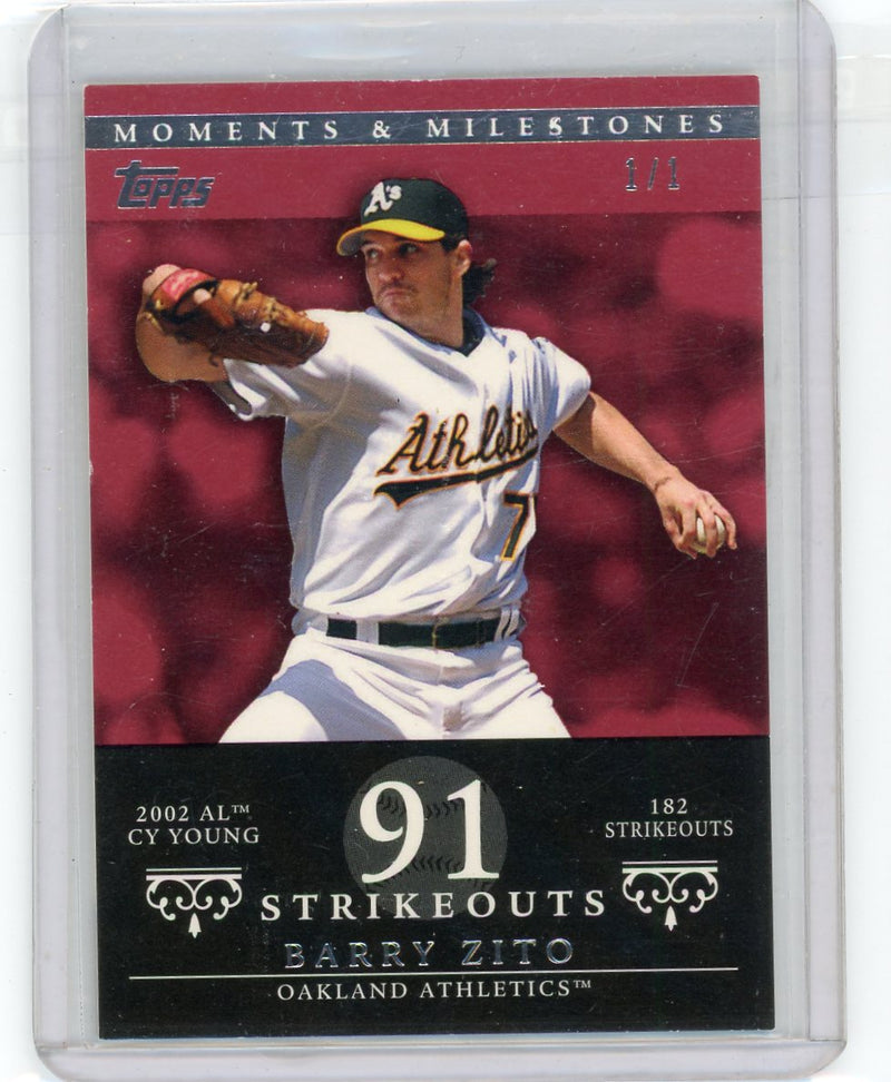 Barry Zito 2007 Topps Moments Milestones 