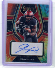 Jerome Ford 2022 Panini Select Draft Picks Rookie Signatures Tie Dye #'d 06/25