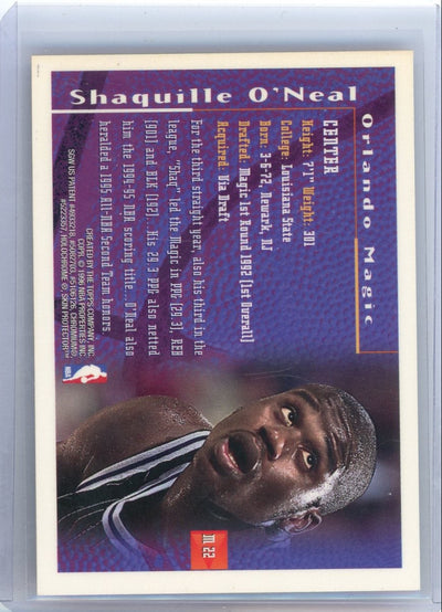 Shaquille O'Neal 1996 Topps Finest chrome #M22