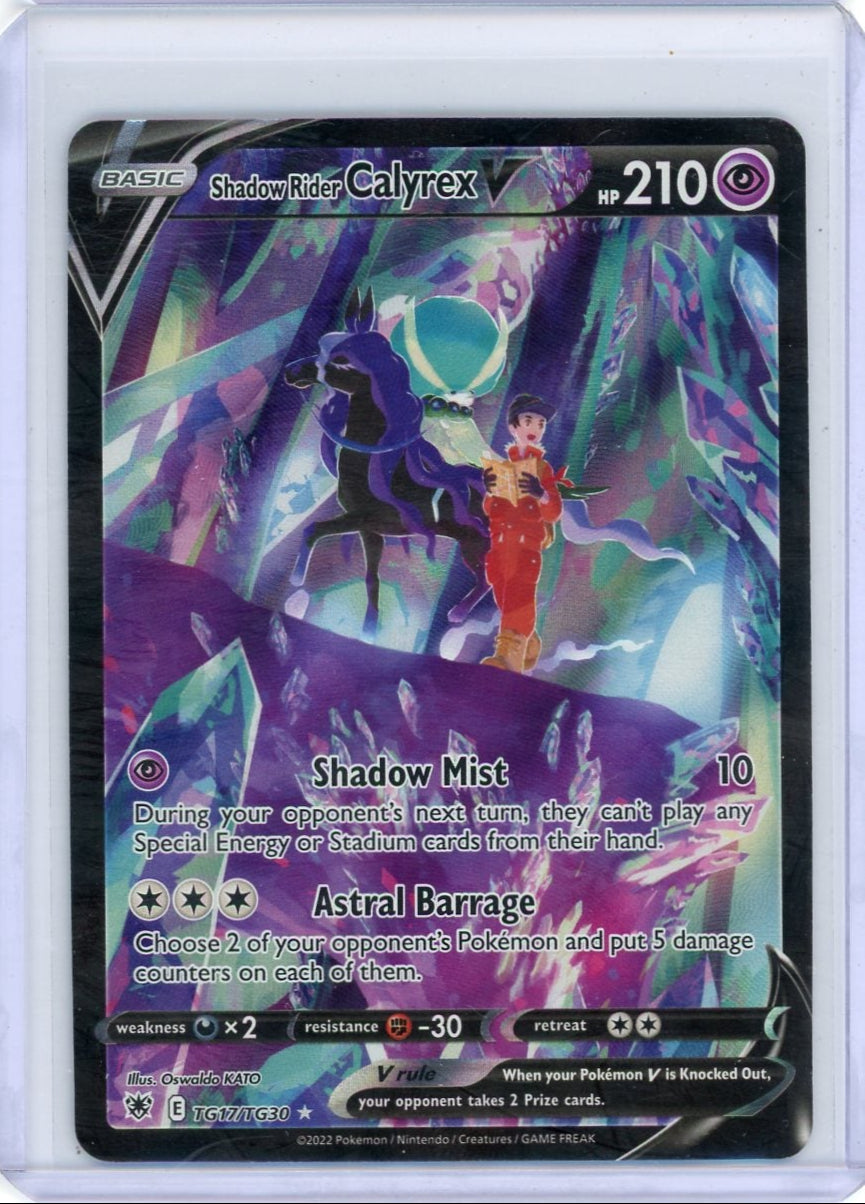 Shadow Rider Calyrex V Pokémon Astral Radiance Trainer Gallery #TG17/TG30