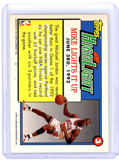 Michael Jordan 1992 Topps Gold Highlight #3