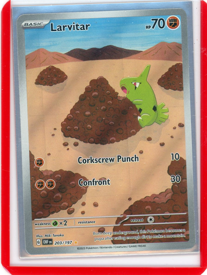 Larvitar 2023 Pokemon rare holo 203/197