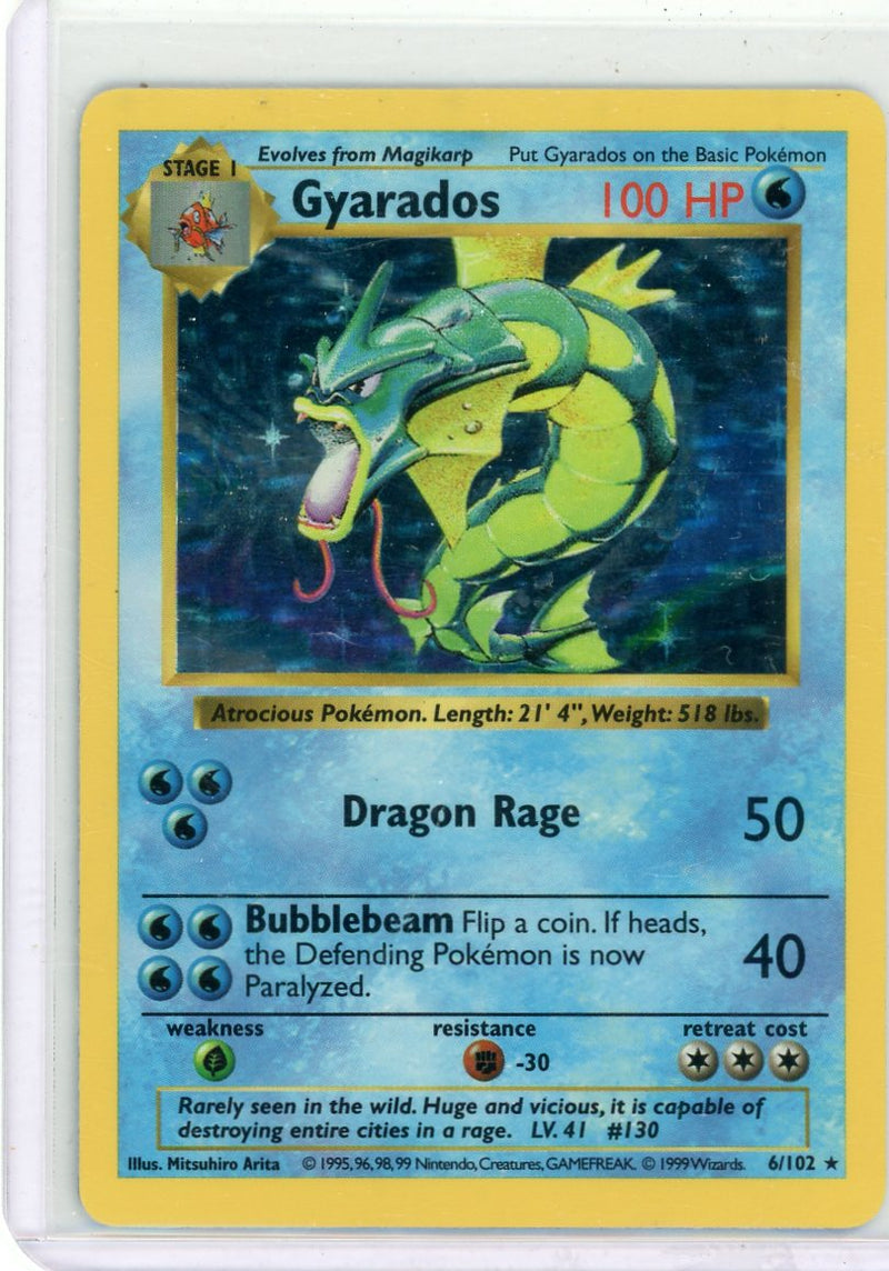 Gyarados Pokémon Base Set Shadowless Holo 