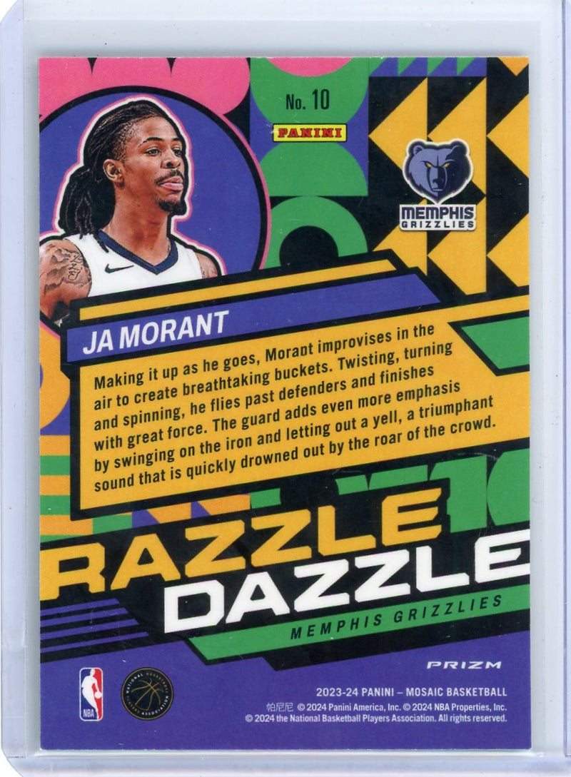 Ja Morant 2023 Panini Mosaic Razzle Dazzle SSP