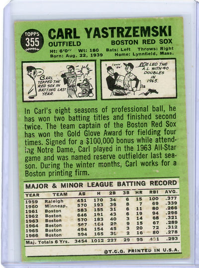 Carl Yastrzemski 1967 Topps #355