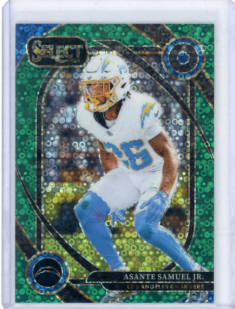 Asante Samuel Jr. 2024 Panini Select Club Level Emerald Disco Prizm 