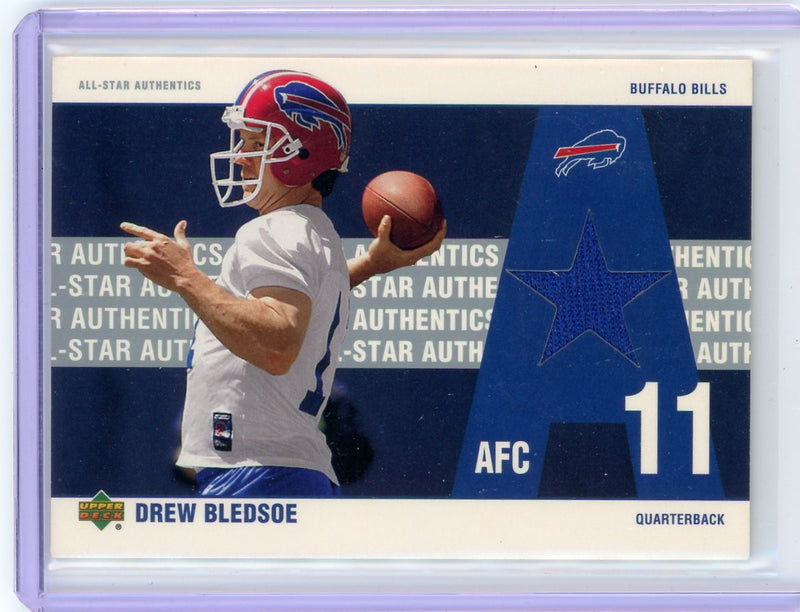 Drew Bledsoe 2002 Upper Deck All-Star Authentics auth. game-used jersey relic