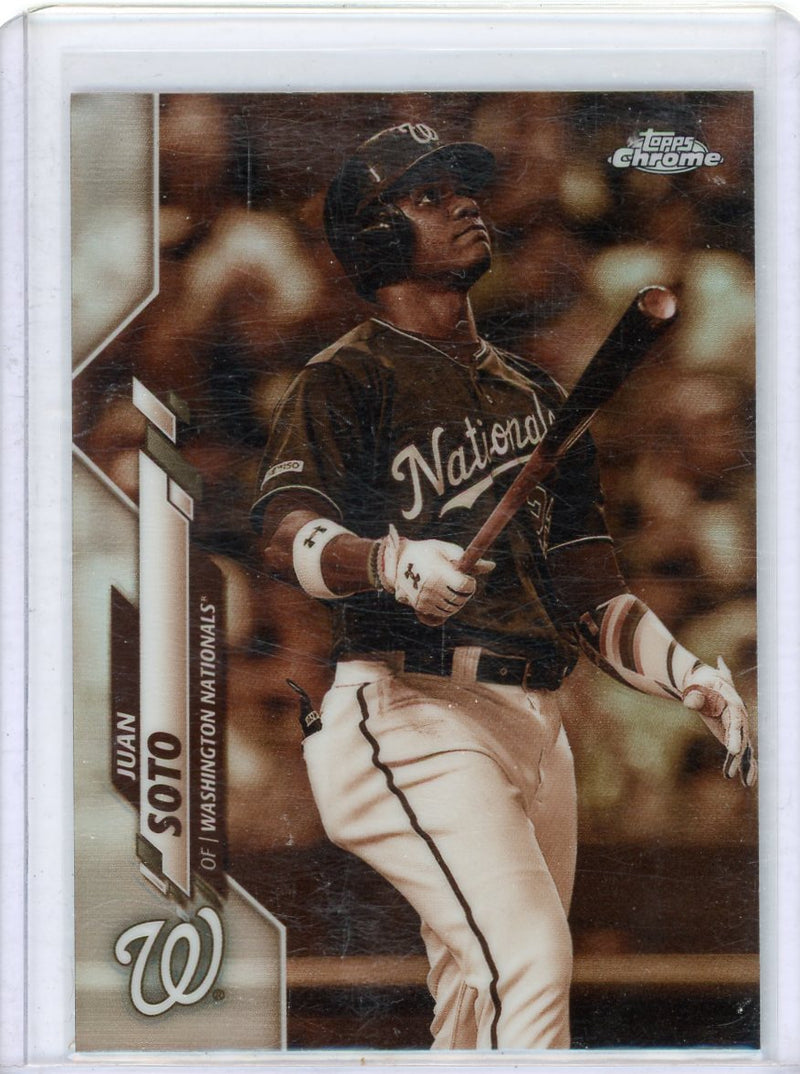 Juan Soto 2020 Topps Chrome sepia refractor