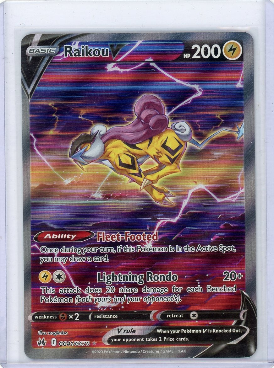 Raikou V Pokémon Crown Zenith Galarian Gallery #GG41/GG70